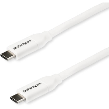 USB 2.0 Type-C ケーブル 2m ホワイト 給電充電対応(最大5A) USB-IF認証済み - StarTech.com