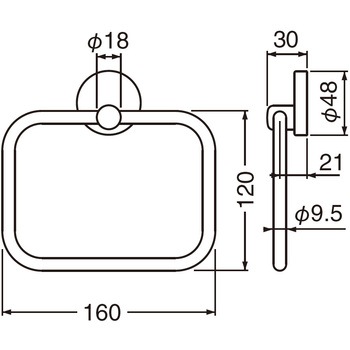 アポロタオルリング角形 BT-103 - シロクマ