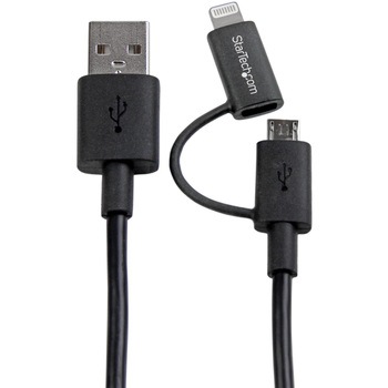 Apple Lightning/ Micro USB - USB ケーブル 1m ブラック StarTech.com