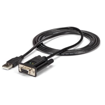 1ポートUSB-ヌルモデムRS232Cシリアル変換ケーブル(クロスケーブル) 1x USB A オスー1x DB-9(D-Sub 9ピン) メス