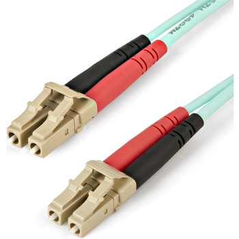 光ファイバーケーブル/LCLC/OM4 マルチモード/50/125/100G/UPCコネクタ/LSZH/アクア/ネットワーク オプティカル パッチコード StarTech.com
