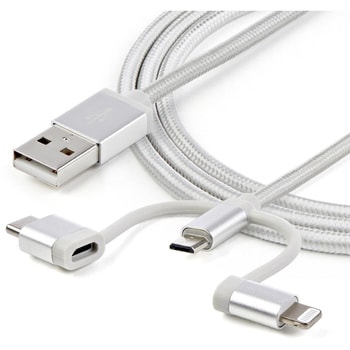 USB接続マルチ充電ケーブル Lightning/USB Type-C/Micro-USB対応