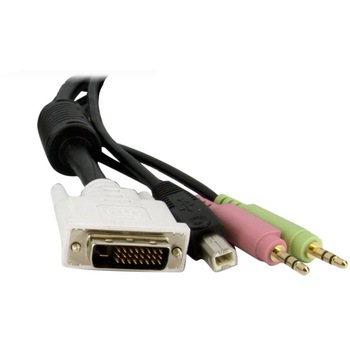 USB / デュアルリンクDVI-D / オーディオ / マイク 一体型KVM PC切替器用ケーブル StarTech.com