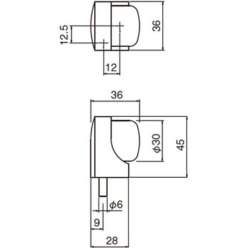 アーチ戸当り床付 RB-15 シロクマ