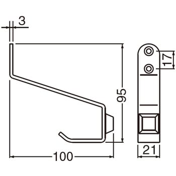 ステンフック付戸当り RS-10 シロクマ