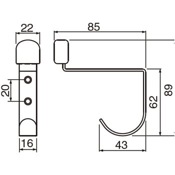 ステンフック付戸当り RS-9 シロクマ
