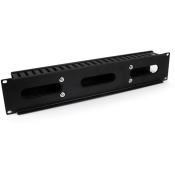 水平配線用ダクト付パネル(2U) カバー付きケーブルダクト サーバーラック/キャビネット用 StarTech.com