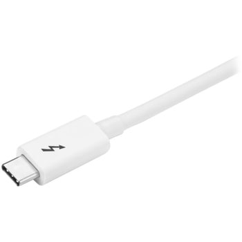 Thunderbolt 3 ケーブル (20Gbps) 2m ホワイト USB Type-C/DisplayPort 