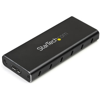 SM21BMU31C3 Type-C接続SATA M.2 SSDケース USB 3.1(10Gbps) Micro B USB-C変換ケーブル付属 StarTech.com ブラック&シルバー色 【通販モノタロウ】