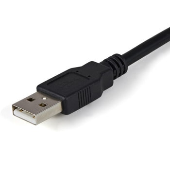 2ポート増設USB 2.0-RS232Cシリアル変換ケーブル 1x USB A オスー2x DB-9(D-Sub 9ピン) オス シリアルコンバータ/変換アダプタ COMポート番号保持機能 StarTech.com