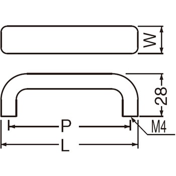 ウッド小判ハンドル HW-11 シロクマ