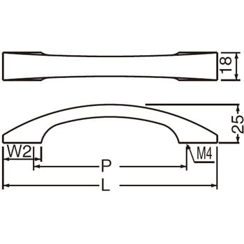 ウッド弓形ハンドル HW-12 シロクマ