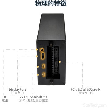 TB31PCIEX16 PCIe外付けケース/Thunderbolt 3接続/1x PCI Express 3.0 ...