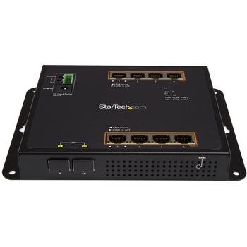 8ポートPoE+給電機能付きギガビットイーサネット対応マネージスイッチ 2ポートSFP搭載 ウォールマウント対応 StarTech.com