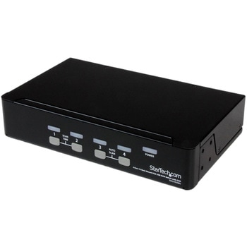 1Uラックマウント対応 4ポート シングルVGAディスプレイ対応USB接続KVMスイッチ(PCパソコンCPU切替器) OSD機能 StarTech.com