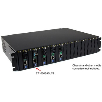ギガビットイーサネット対応光メディアコンバータ シングルモード LC 40km 1000Base-T - 1000BASE-LX StarTech.com