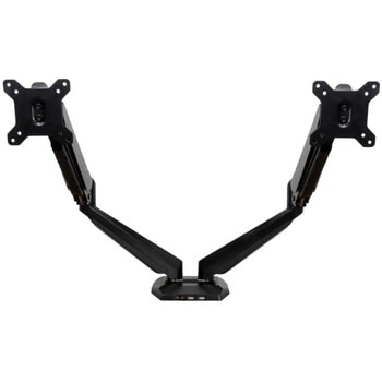 モニターアーム/クランプ ・グロメット 固定式/2画面/最大32インチ/耐荷重各8kg/VESA対応/多関節/高さ調整可能/2x USB 3.0 & 2x 3.5mmオーディオ内蔵/ブラック/2画面 PC パソコン ディスプレイアーム StarTech.com
