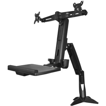 昇降式2面液晶モニターアーム キーボード・マウス台付き StarTech.com