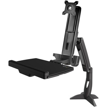 昇降式モニターアーム/クランプ&グロメット固定方式/1x 27インチVESA規格ディスプレイ対応/高さ調節機能/キーボードトレイ & マウストレイ StarTech.com