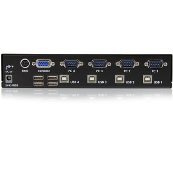 SV431USB プロ仕様 4ポートVGAディスプレイ対応USB接続KVMスイッチ