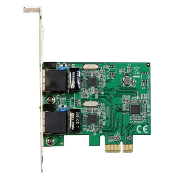 ギガビットイーサネット2ポート増設PCI Express ネットワークアダプタLANカード 2x Gigabit Ethernet拡張用PCIe  NIC有線LANボード