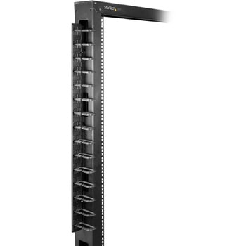 サーバーラック/キャビネット用縦型ケーブルホルダー 1.8m ケーブル処理用フック付き - StarTech.com