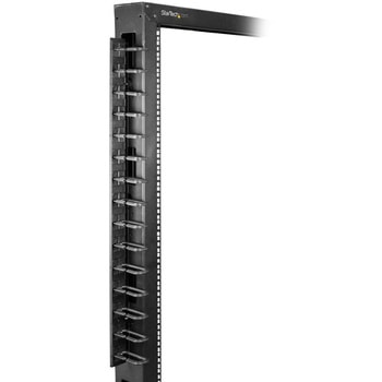 サーバーラック/キャビネット用縦型ケーブルホルダー 91cm ケーブル処理用フック付き StarTech.com