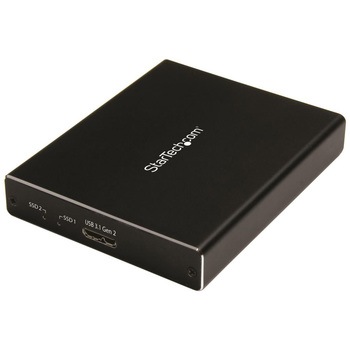 デュアル(2x) mSATA SSDドライブケース USB 3.1(10Gbps)対応 RAID 0/1対応 StarTech.com