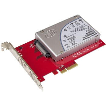 PEX4SFF8639 U.2 - PCIe変換アダプター/2.5インチU.2 NVMe SSD対応/SFF