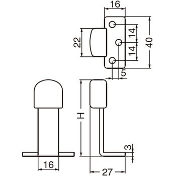 ステンチェンジ戸当りT形 RS-23 シロクマ