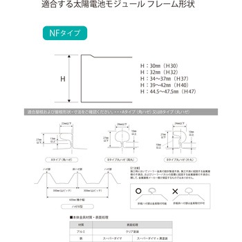 角ハゼ直付ソーラー金具 高強度タイプ サカタ製作所