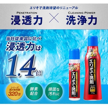 エリそで洗剤 浸透力1.4倍 アイメディア