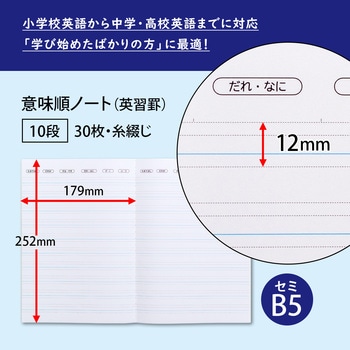 英語 意味順ノート セミB5 日本ノート