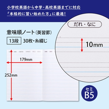 英語 意味順ノート セミB5 日本ノート