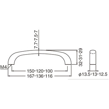 ステンレスユビキタスハンドル ST-110 シロクマ