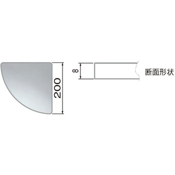 アクリル棚板R形 TG-132 シロクマ