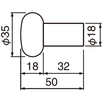 ステンレス丸玉フック ST-54 - シロクマ