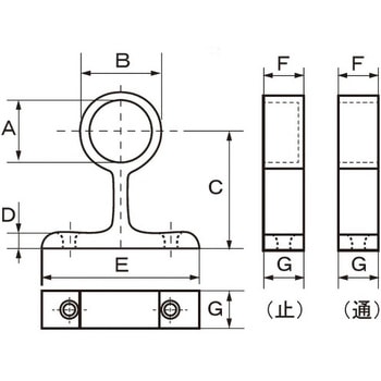 クローム横受ブラケット 止 Φ16 NewHikari