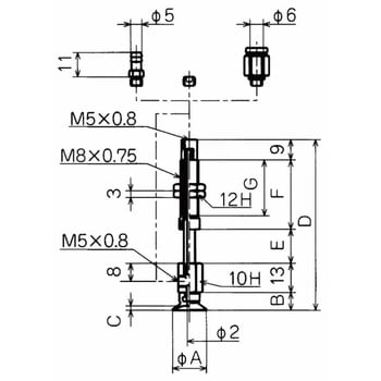 平形バッファ式金具付パッド NAPFTS (ニトリル) コンバム(妙徳)