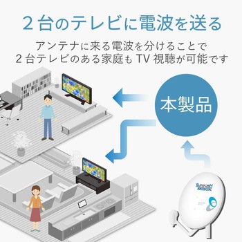 分配器 スプリッタ 【2K/4K/8K対応】全端子通電型 スリム形 DXアンテナ