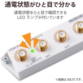 分配器 スプリッタ 【2K/4K/8K対応】全端子通電型 スリム形 DXアンテナ