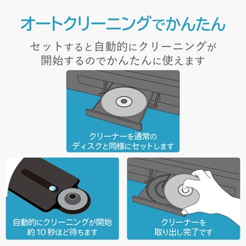 レンズクリーナー ブルーレイ 乾式 DVD CD にも使える 2枚組 エレコム