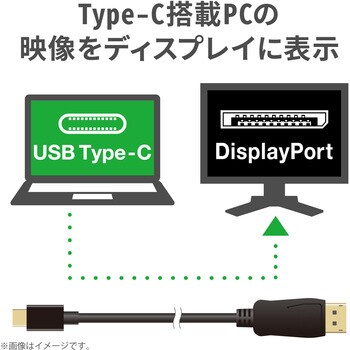 Type-C変換ケーブル タイプC-DisplayPort 4K対応 ブラック エレコム D