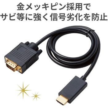 CAC-HDMIVGA10BK 変換ケーブル HDMI[オス]-VGA[オス] HDMI-VGA(D-Sub