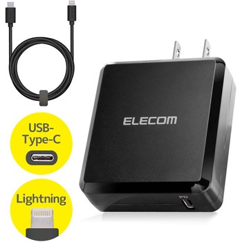 iPhone充電器 iPad充電器 AC 1.5m 高速充電 PD 認証 18W Lightning タイプC ケーブル付 1年保証