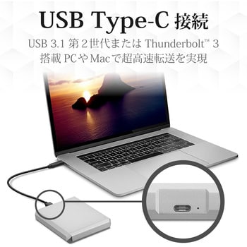 STHG4000400 HDD (ハードディスク) 外付け ポータブル タイプC USB3.1 ...