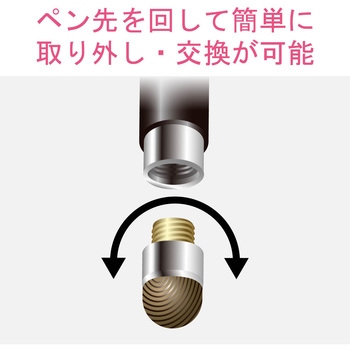 スマートフォン用タッチペン/マグネットキャップ/導電繊維タイプ エレコム