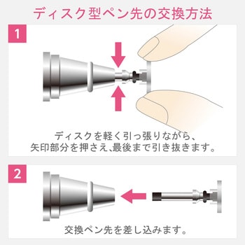 PWTP2WY01BK スマートフォン用タッチペン/2WAY/導電繊維タイプ