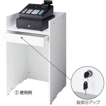 木製レジ台 ホワイト ストア・エキスプレス