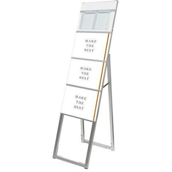 イージーリンクスタンド看板 A4横3片面パンフレットケース屋内用 ウエイトアーム・水タンクセット 常磐精工